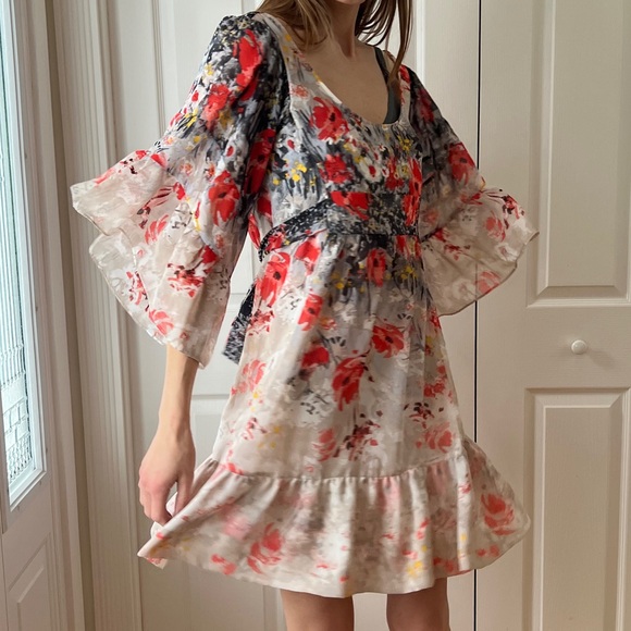 Betsey Johnson Floral Print Dress - Picture 4 of 6